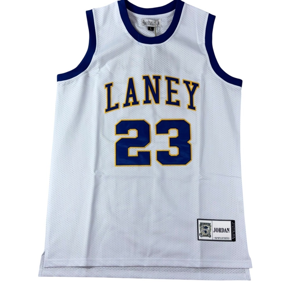 Laney High School Mesh Jersey Mens Large White Authentic Classics Michael Jordan